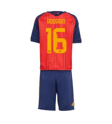 Spanien Rodri Hernandez #16 Hemmaställ Barn VM 2026 Kortärmad (+ Korta byxor)